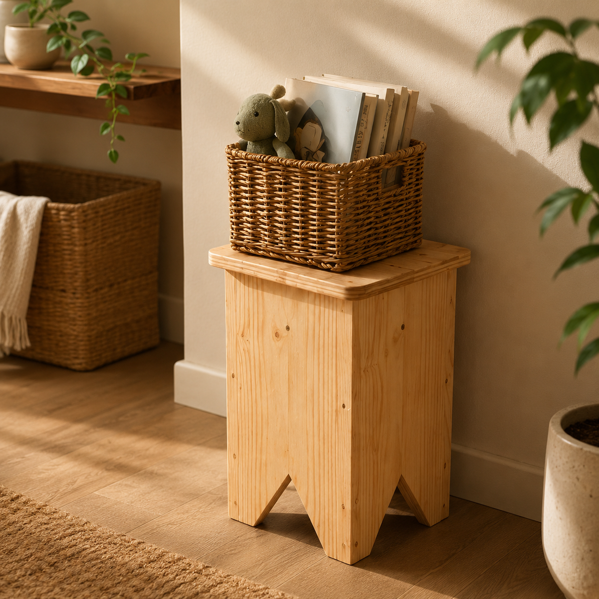 Taburete de madera