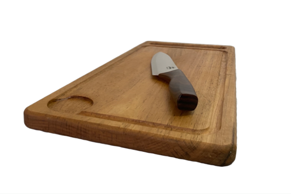 Tabla de Corte Madera Nativa + Cuchillo