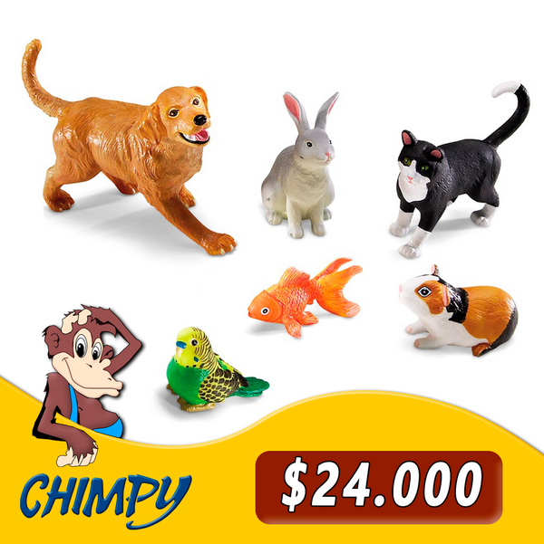 Mascotas jumbo 6pz