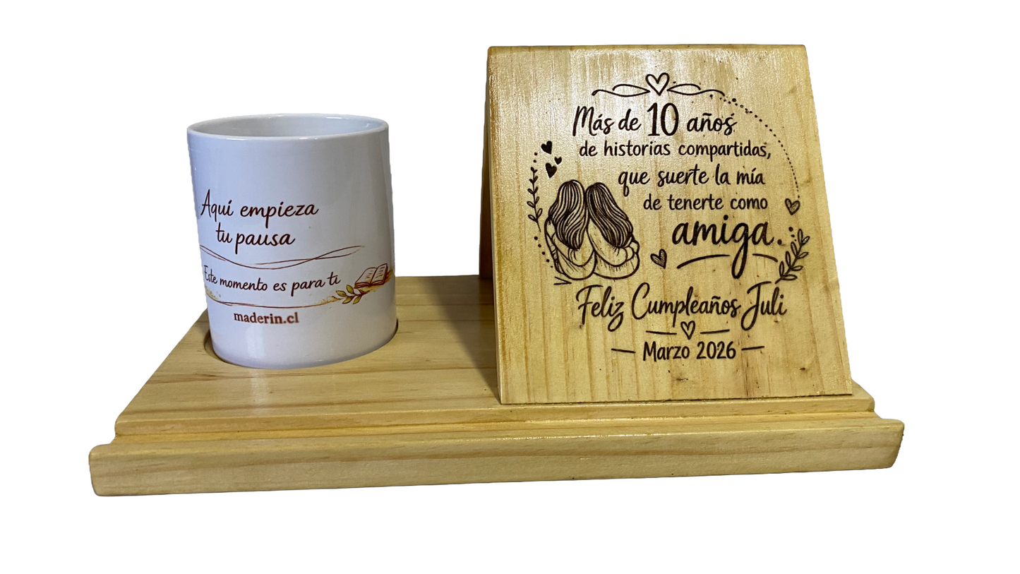 Atril de madera multifunción personalizado