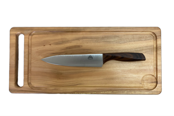 Tabla de Corte Madera Nativa + Cuchillo