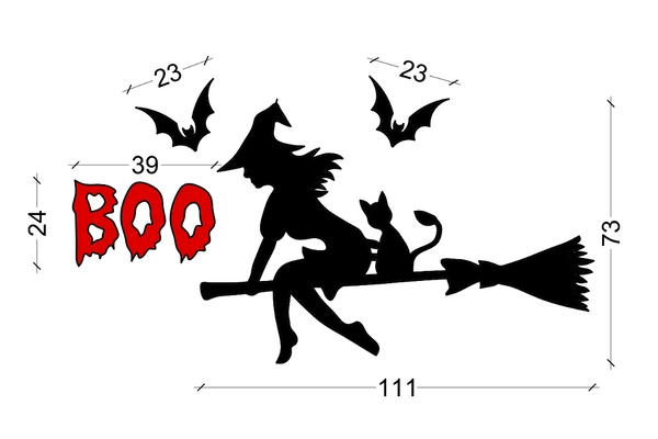 🎃 Set Decorativo Halloween en Madera 👻
