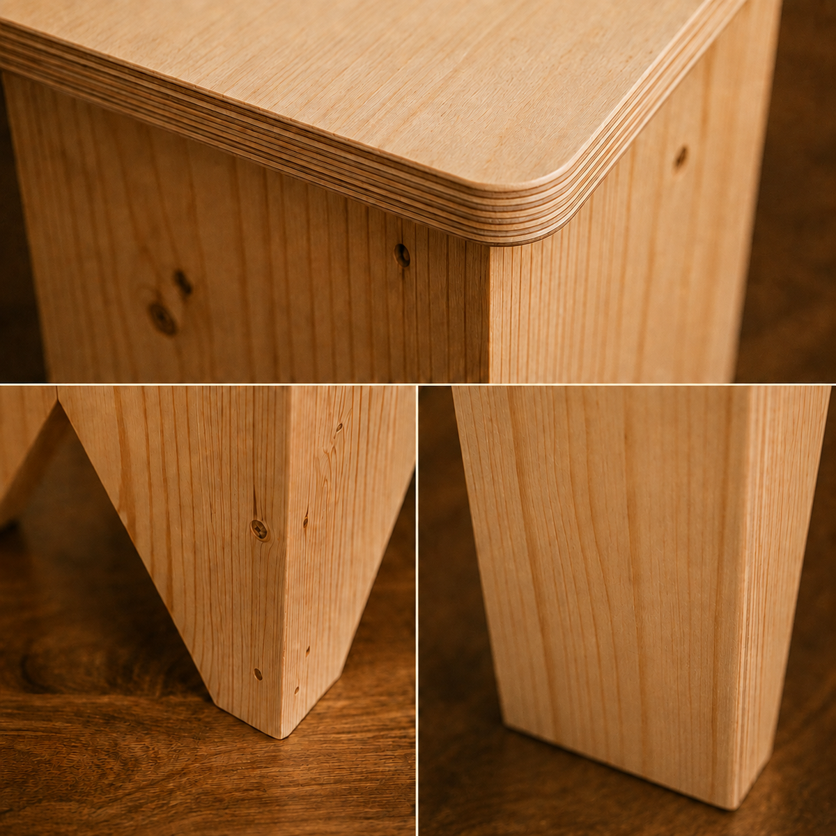 Taburete de madera
